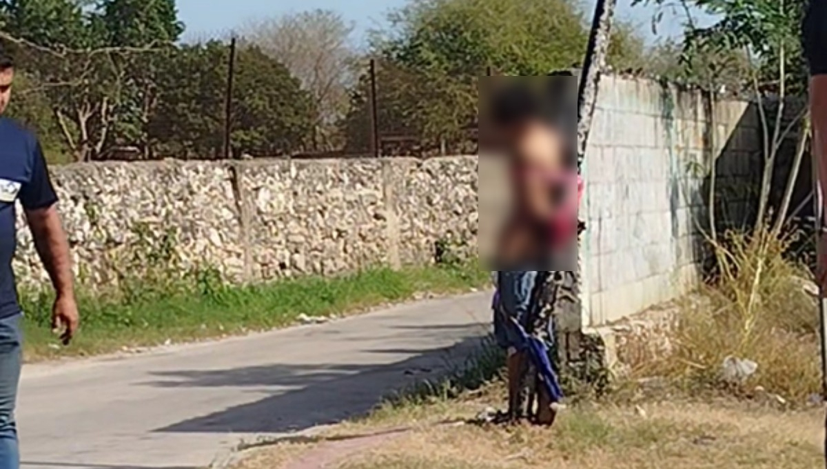 Un hombre fue amarrado a un poste para ser entregado a la Policía de Kanasín Un hombre fue amarrado a un poste para ser entregado a la Policía de Kanasín