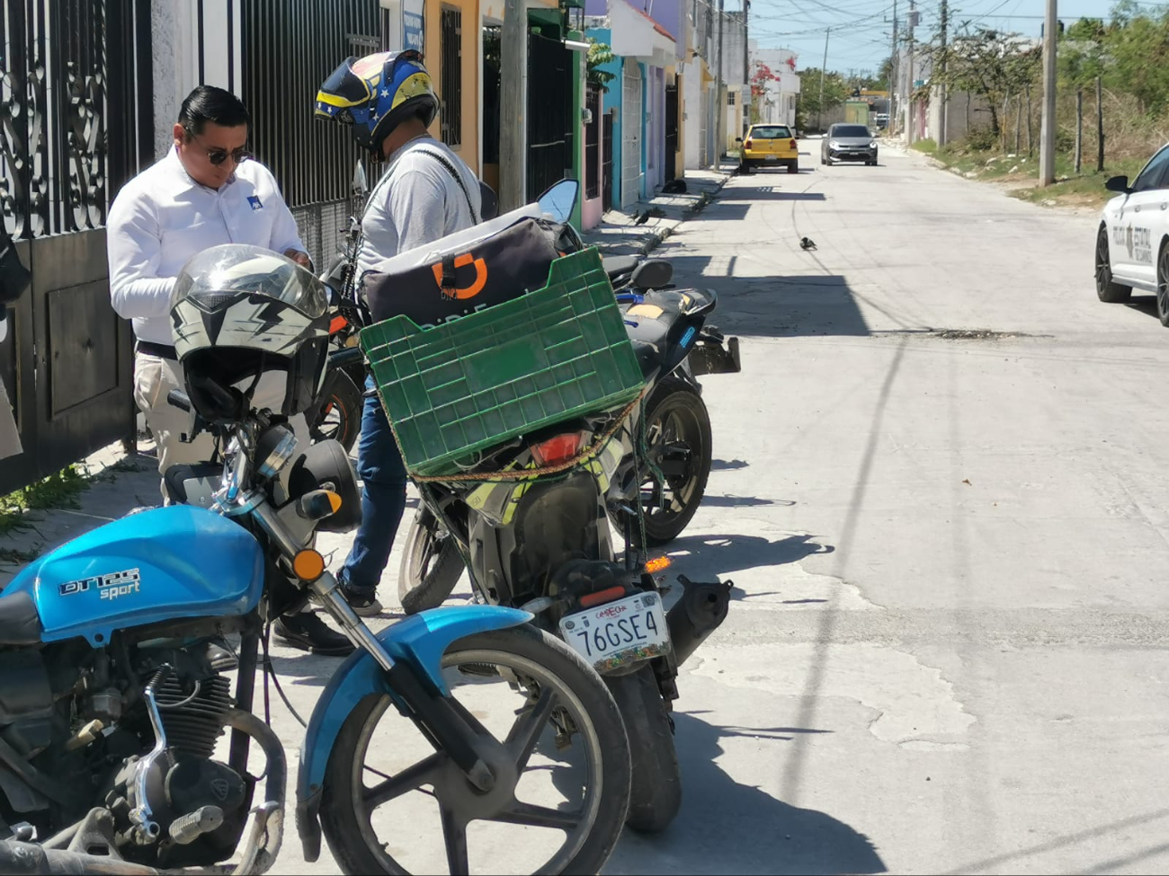 Motociclista termina en el suelo por manejar a exceso de velocidad en Campeche  