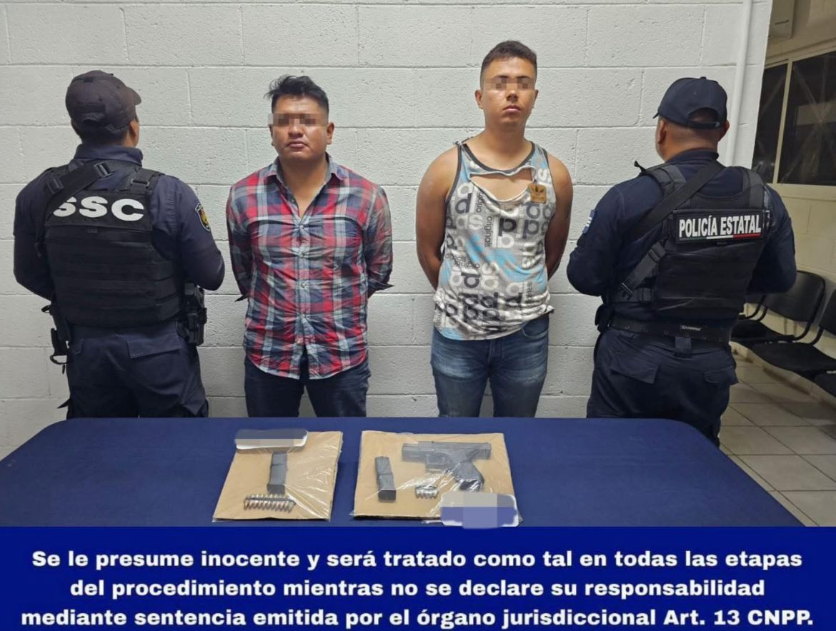 Los detenidos se intentaron dar a la fuga cuando vieron a los elementos de seguridad. Los detenidos se intentaron dar a la fuga cuando vieron a los elementos de seguridad.