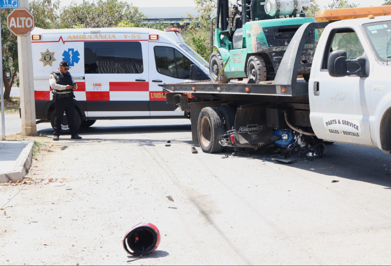 El motociclista resultó lesionado El motociclista resultó lesionado