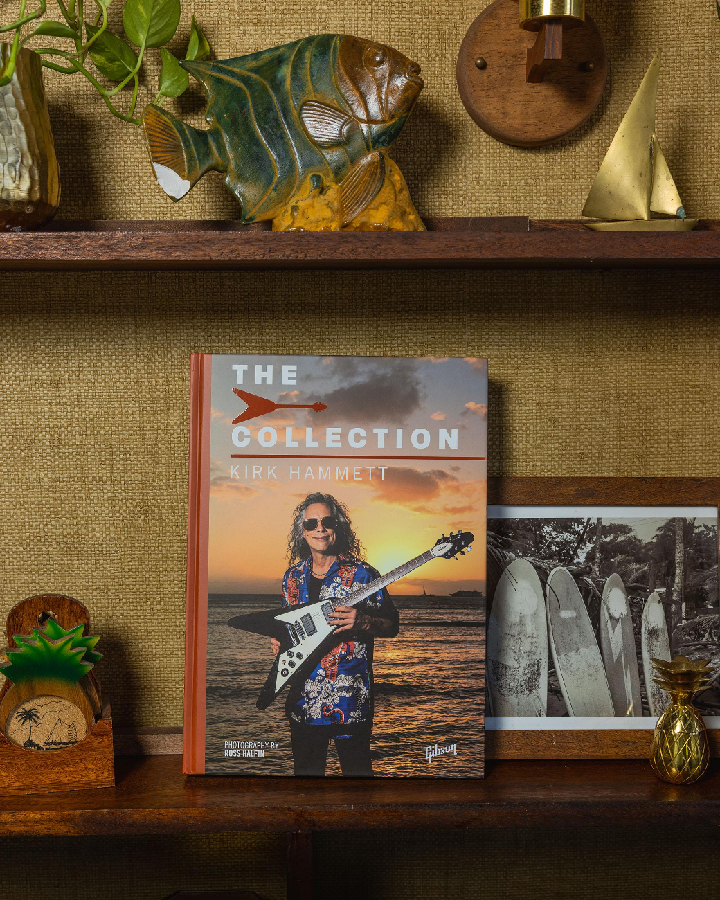 Este libro presenta la colección de guitarras y algunos momentos destacados de la trayectoria de Kirk Hammett.