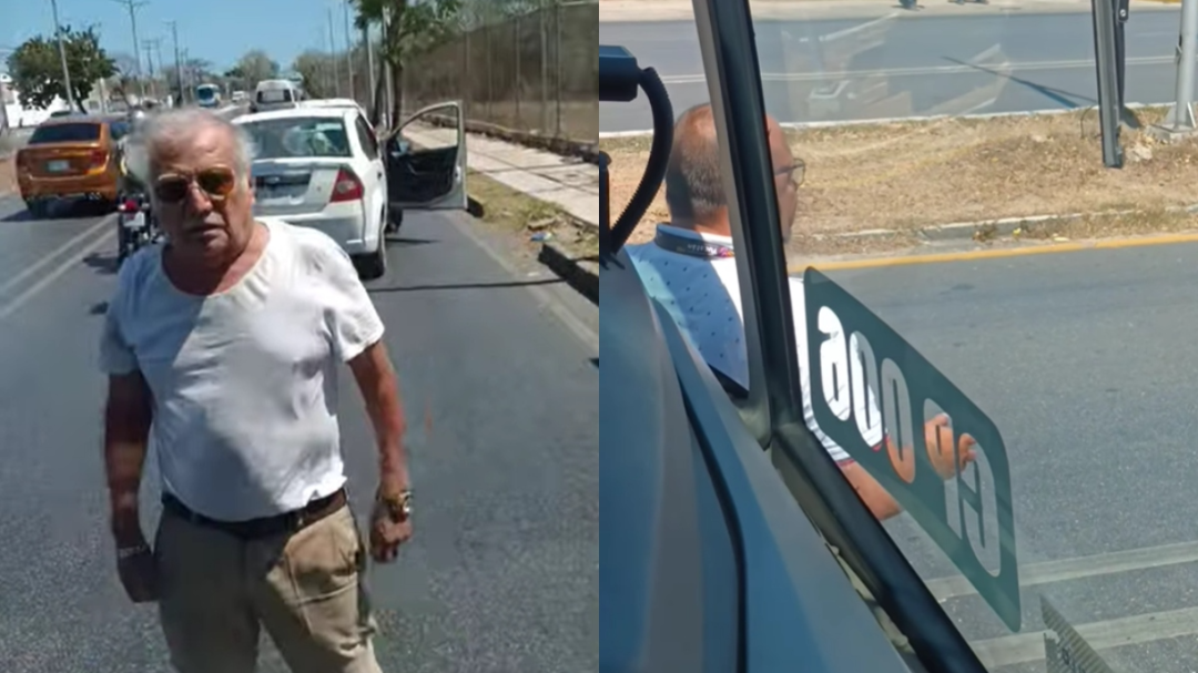 Los dos hombres reclamaron que el Va y Ven les bloqueaba el paso cuando subía a pasajeros Los dos hombres reclamaron que el Va y Ven les bloqueaba el paso cuando subía a pasajeros