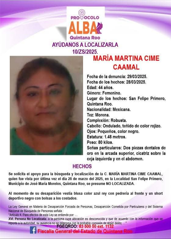 Como señas particulares, la mujer desaparecida tiene dos dientes de oro, además cicatrices en la ceja y abdomen. Como señas particulares, la mujer desaparecida tiene dos dientes de oro, además cicatrices en la ceja y abdomen.
