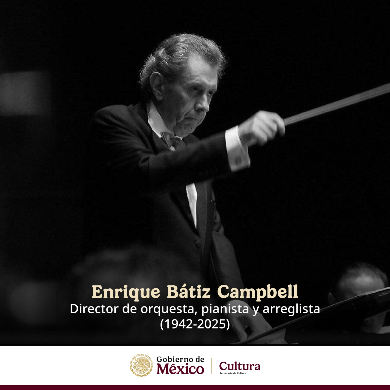 Enrique Bátiz fue director de la Orquesta Sinfónica del Estado de México hasta 2018
