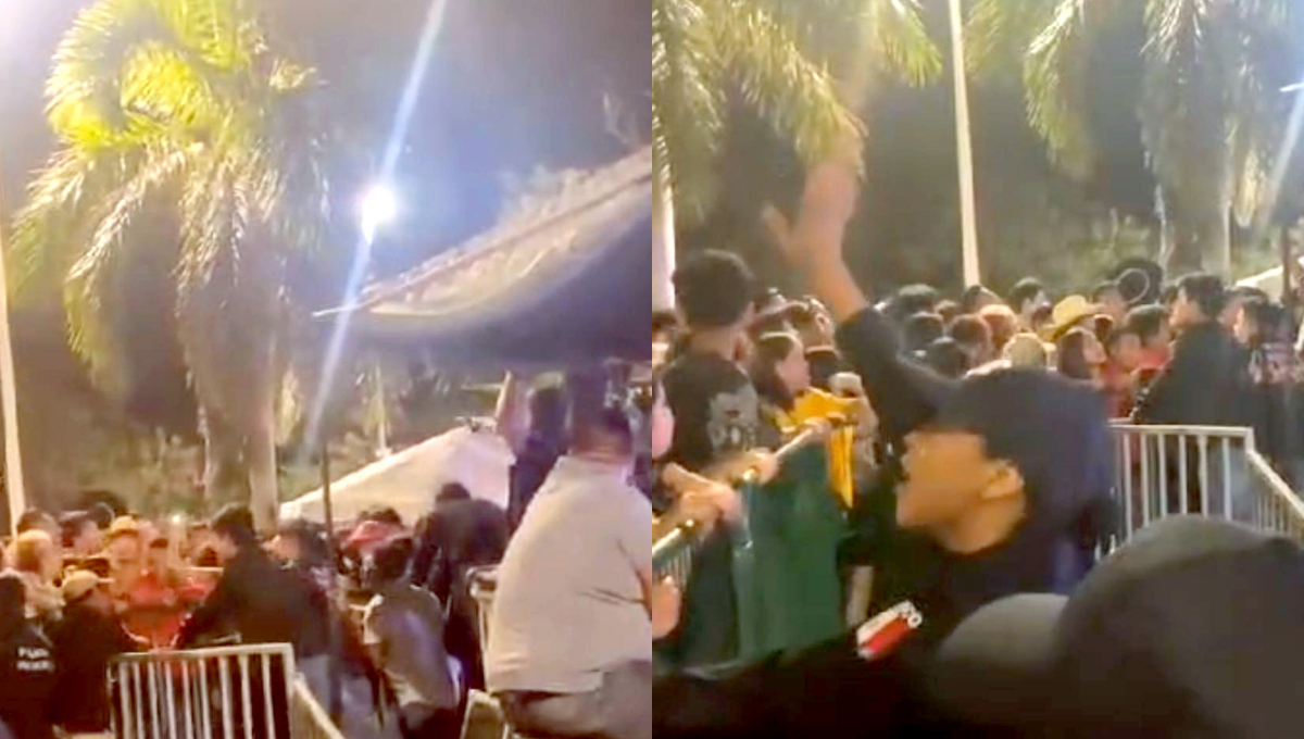 Elementos municipales se vieron rebasados ante la multitud que rompió las barreras con el pretexto de ver de cerca a los artistas invitados, lo cual fue repudiado. Elementos municipales se vieron rebasados ante la multitud que rompió las barreras con el pretexto de ver de cerca a los artistas invitados, lo cual fue repudiado.