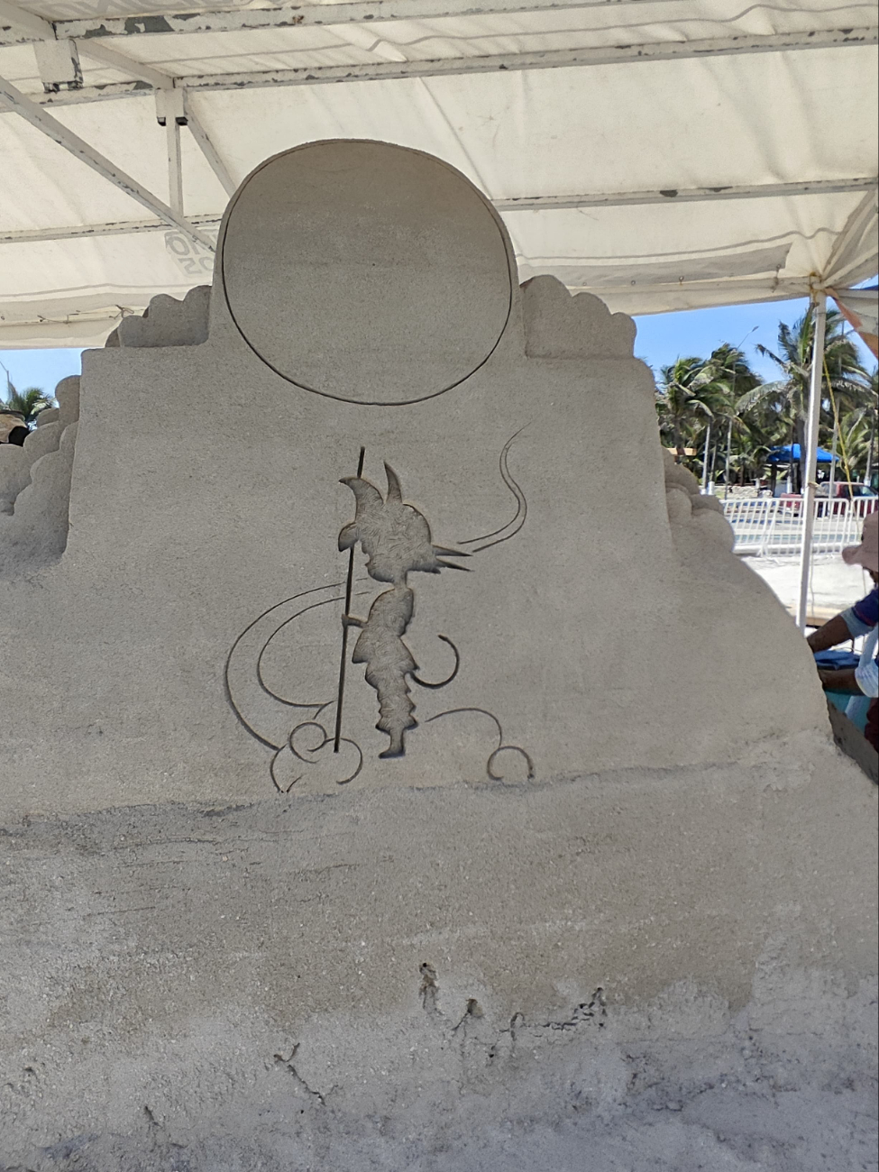 Las esculturas de arena destacan como un símbolo turístico y cultural de Ciudad del Carmen Las esculturas de arena destacan como un símbolo turístico y cultural de Ciudad del Carmen