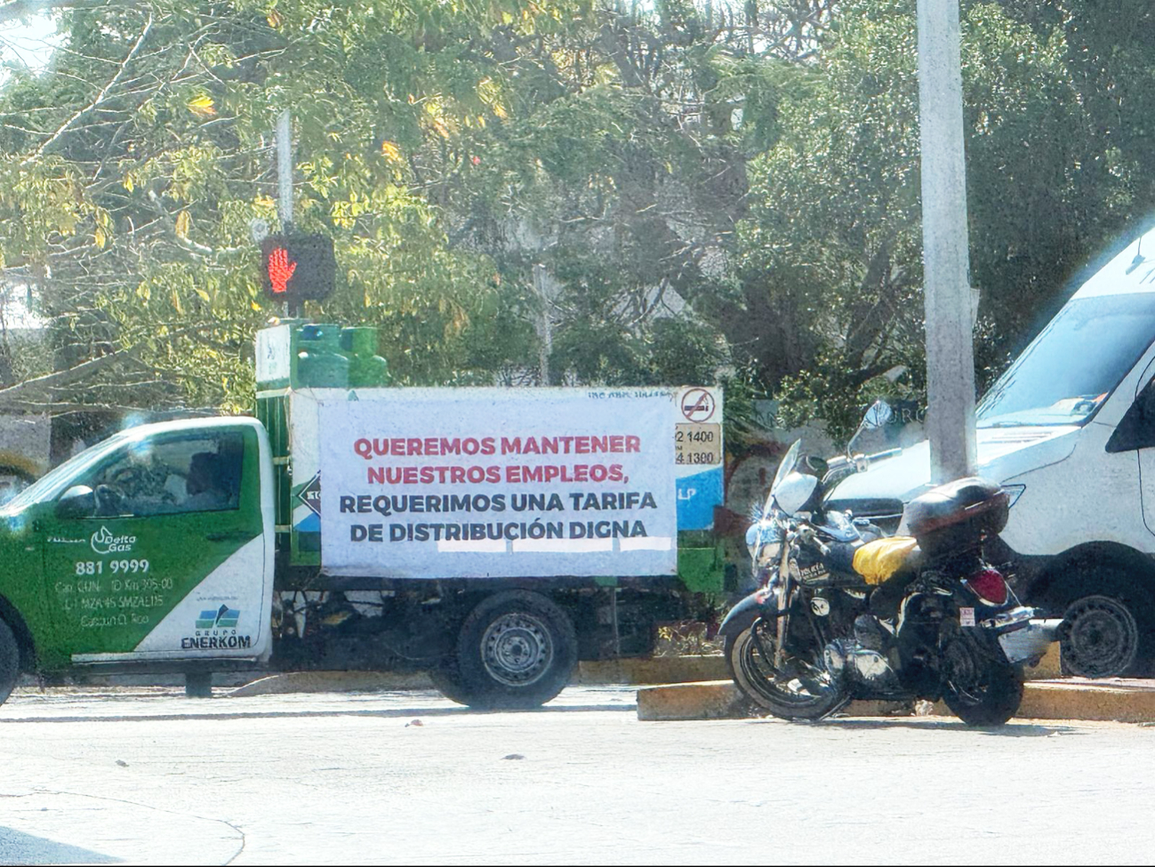 Gaseros se manifestaron en  Cancún; exigieron aumento en las tarifas de distribución 