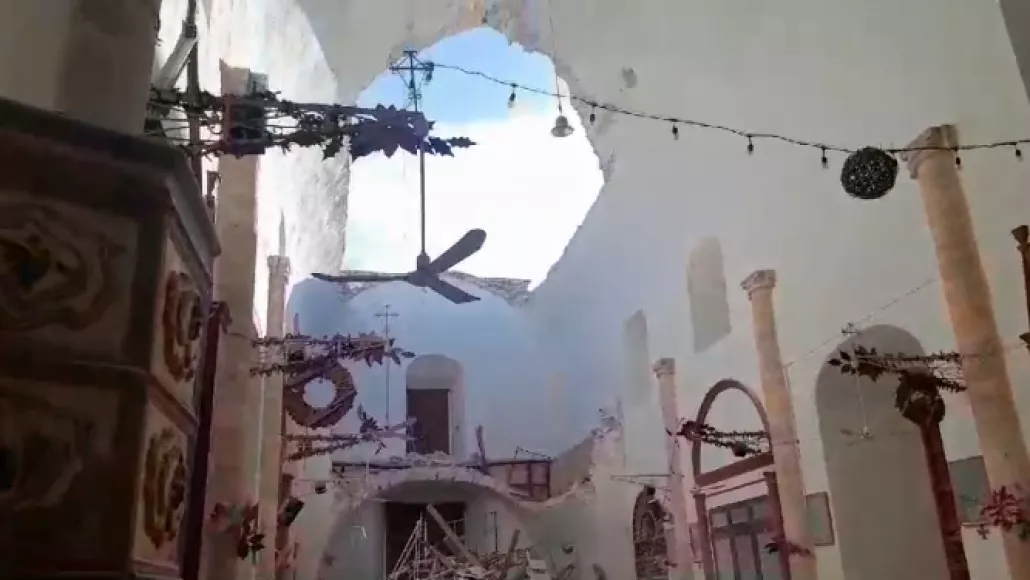 A finales del 2024 cayó parte del techo de la iglesia de Calkiní, sin dejar lesionados A finales del 2024 cayó parte del techo de la iglesia de Calkiní, sin dejar lesionados