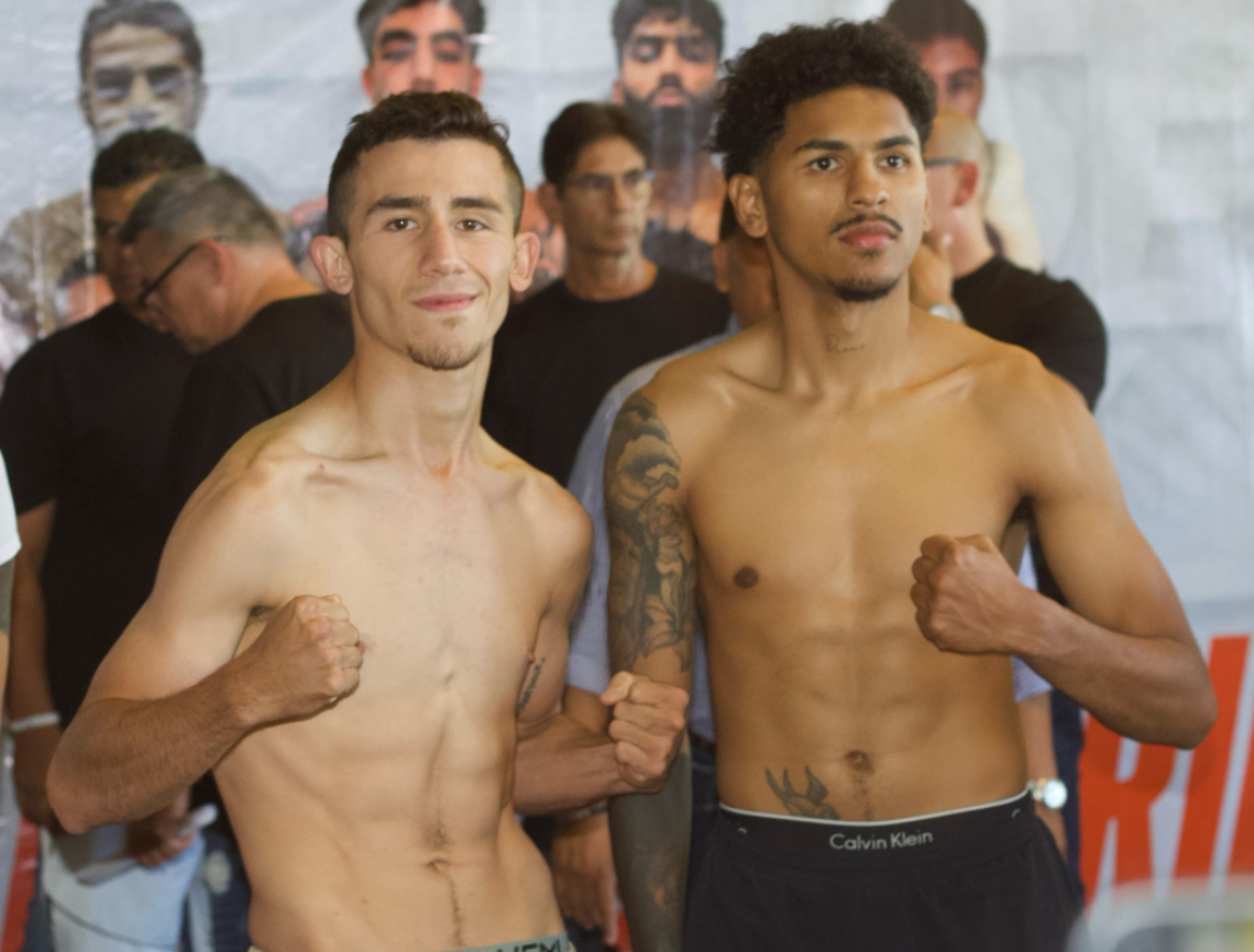 Pablo “Rojo” Peraza marcó en la báscula 61.300 kilogramos, mientras que su rival, Ángel ‘Mantequillita’ Nápoles tuvo 62.000 kilos Pablo “Rojo” Peraza marcó en la báscula 61.300 kilogramos, mientras que su rival, Ángel ‘Mantequillita’ Nápoles tuvo 62.000 kilos