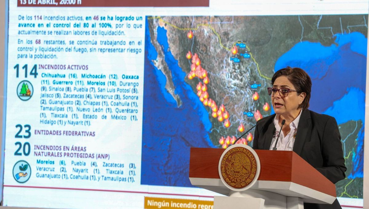 México enfrenta 114 incendios forestales activos; 42.8% del país presenta condiciones de sequía: Protección Civil