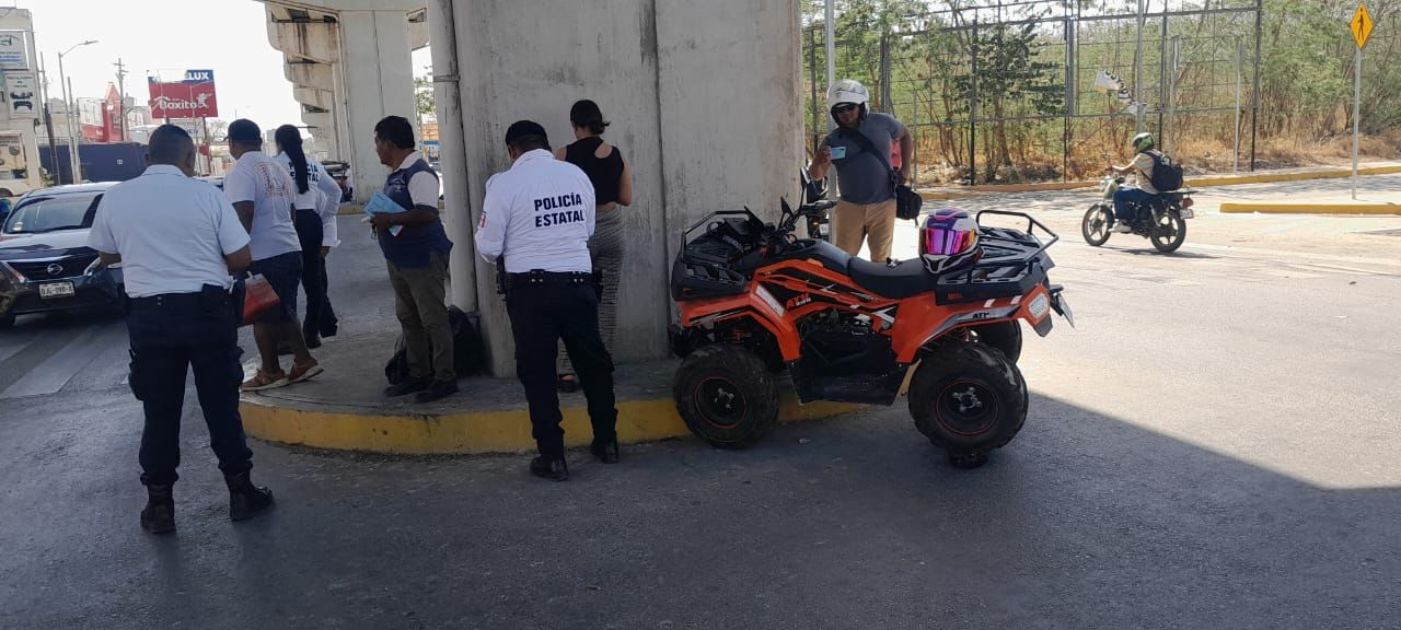 Accidente en avenida Gobernadores: cuatrimoto impactada por camioneta Accidente en avenida Gobernadores: cuatrimoto impactada por camioneta