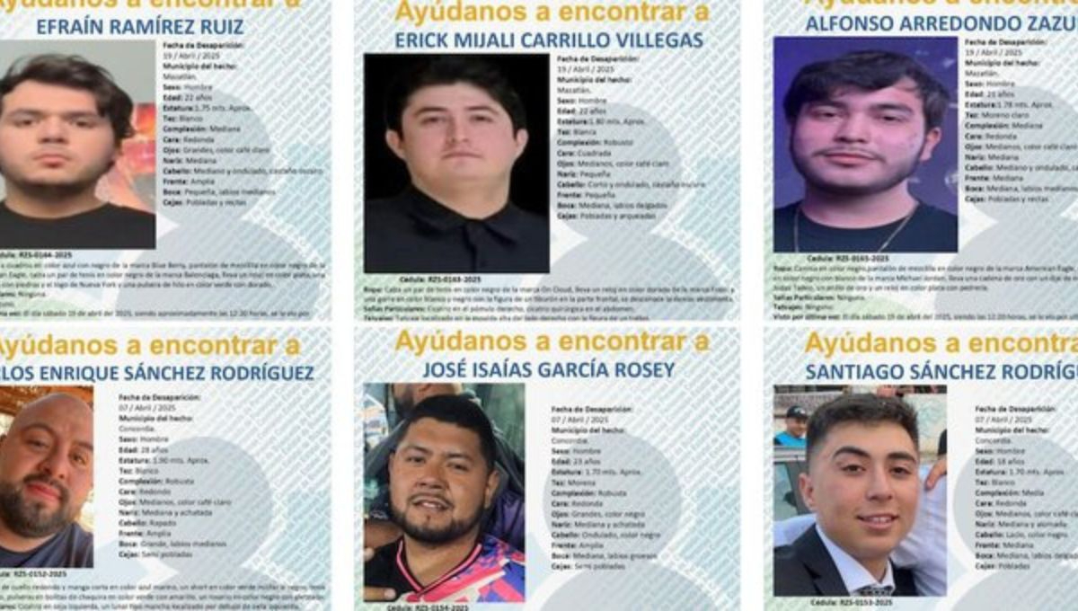 Crece preocupación por desapariciones de turistas en Mazatlán: seis jóvenes no han sido localizados en abril
