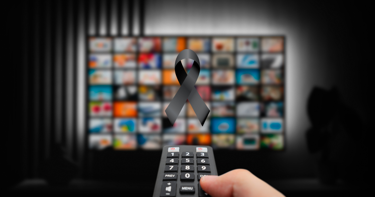 La televisora se a unido al luto mundial La televisora se a unido al luto mundial