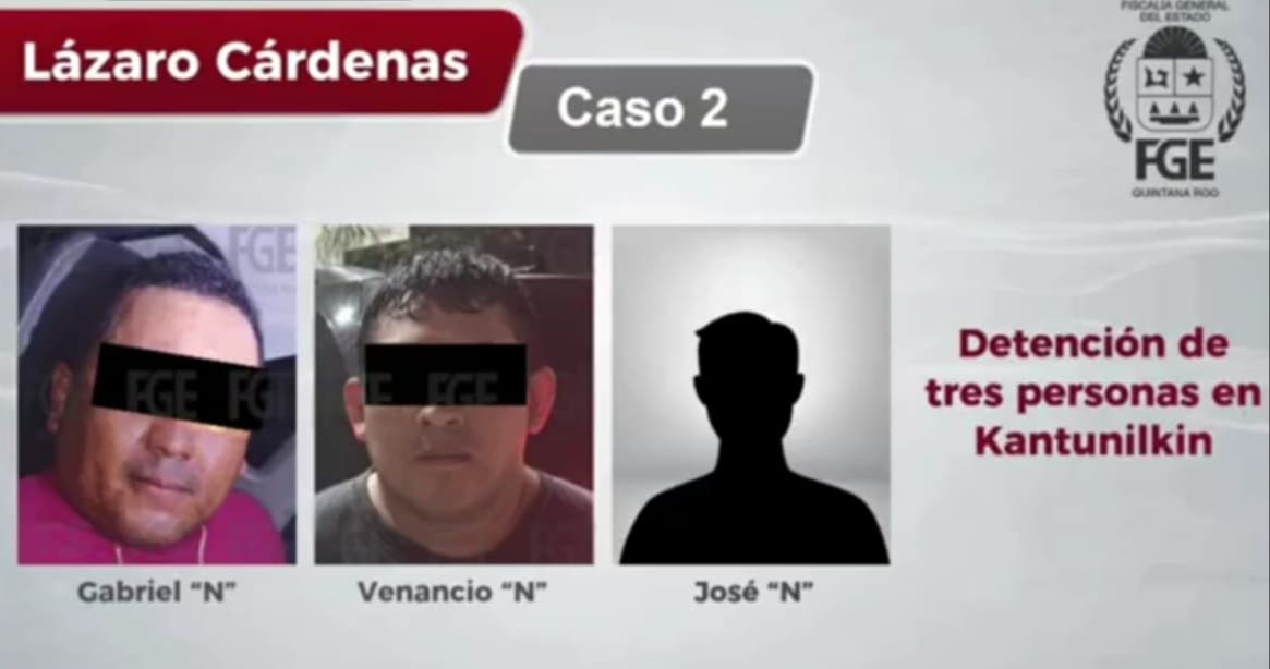 Los dos adultos se les dictó detención preventiva justificada y el menor de edad fue turnado al juez de control para menores