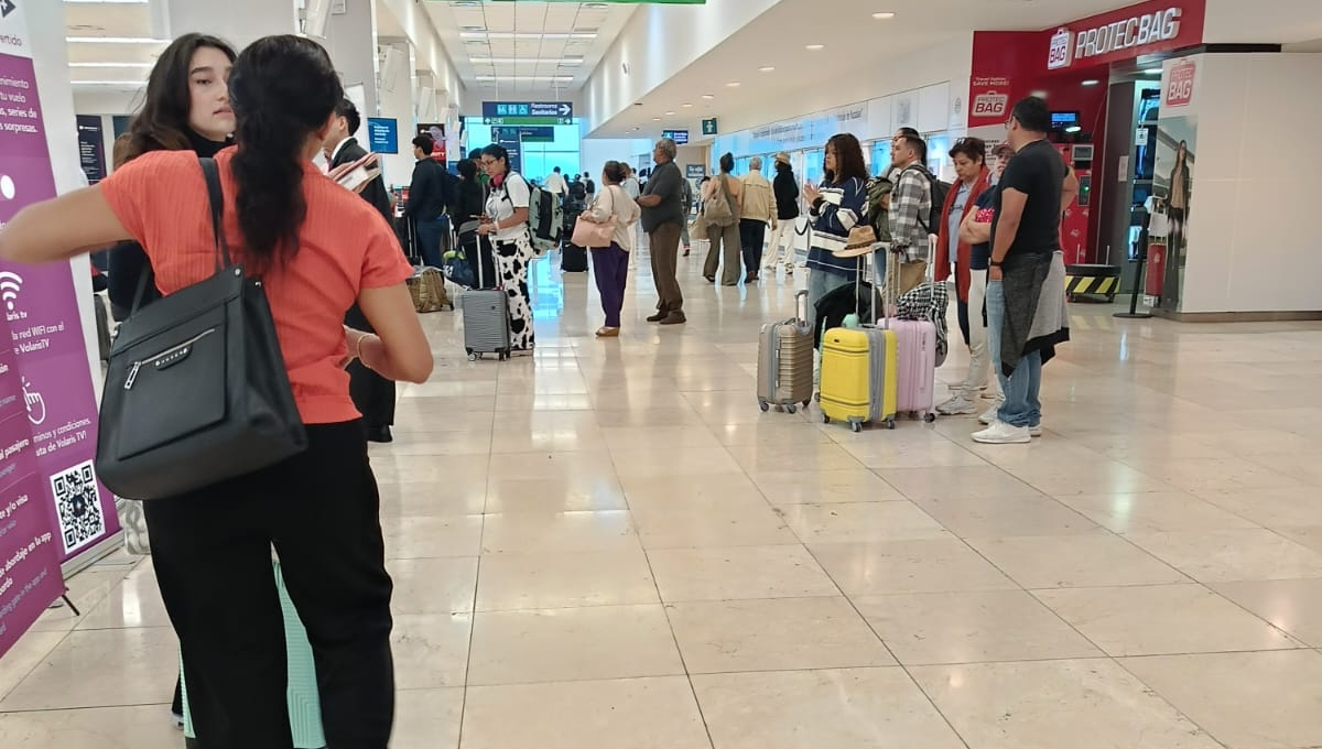 La afluencia de pasajeros se mantiene con normalidad en el aeropuerto de Mérida