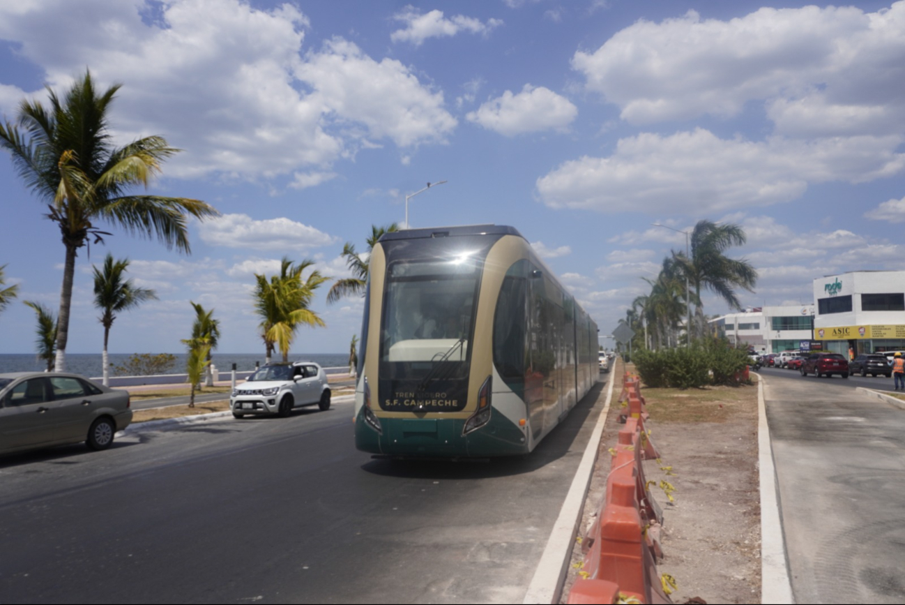 Inician pruebas de rodamiento del Tren Ligero en Campeche