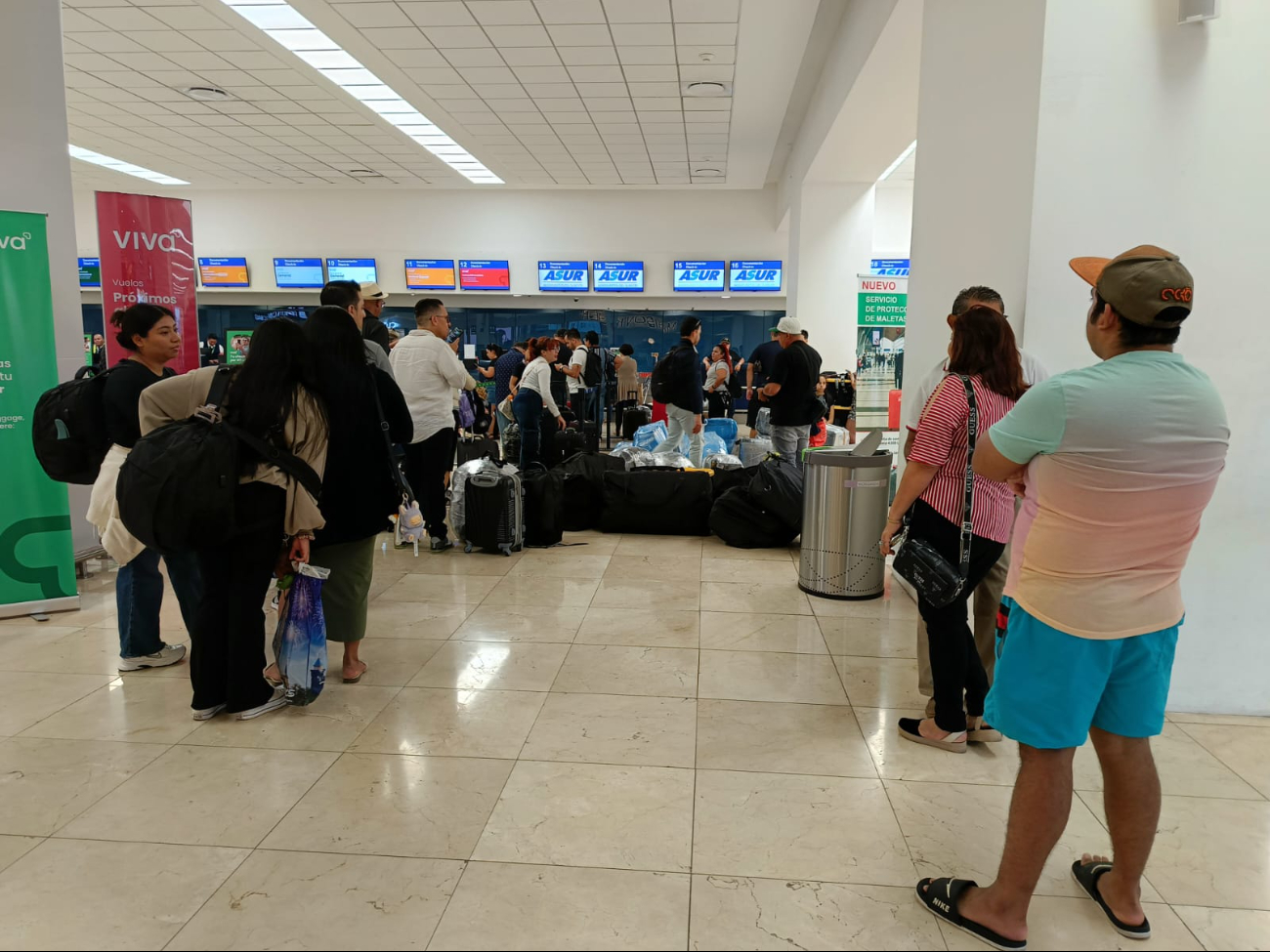 Hay buena afluencia de pasajeros en el aeropuerto de Mérida Hay buena afluencia de pasajeros en el aeropuerto de Mérida