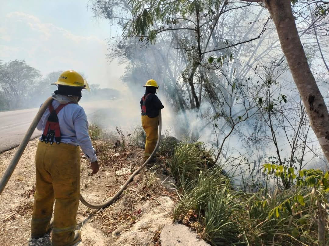 Bomberos sofocaron un incendio en una vivienda abandonada en Matamoros tras una fogata descontrolada