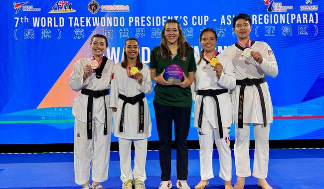 Yucateca Jessica García obtiene la medalla de bronce en la Copa Presidente Asia en Parataekwondo