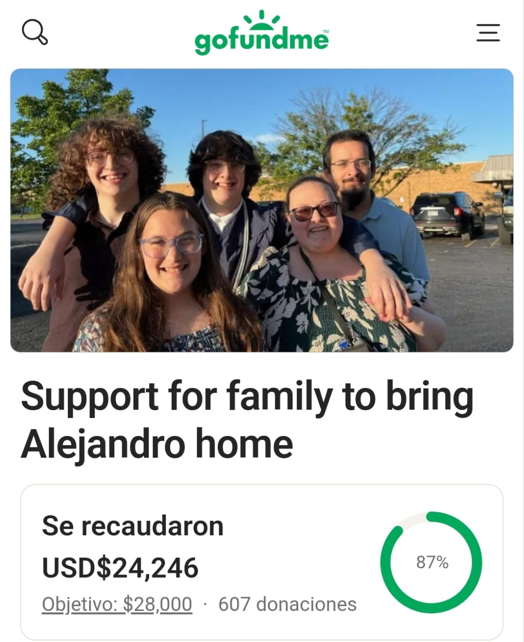 La familia Gonzalez abrió un GoFundMe con el fin de recolectar el dinero y traer los restos del joven La familia Gonzalez abrió un GoFundMe con el fin de recolectar el dinero y traer los restos del joven