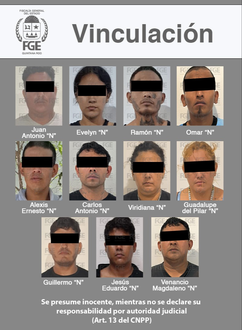 Vinculan a proceso a 11 personas por narcomenudeo en Playa del Carmen y Benito Juárez