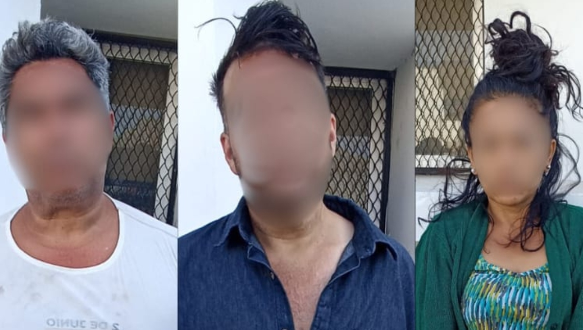 Los tres quedaron a disposición de la SSP Yucatán