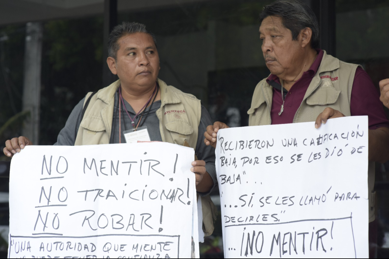 Servidores de la Nación continúan sus protestas contra Rogerio Castro, delegado del Bienestar en Yucatán