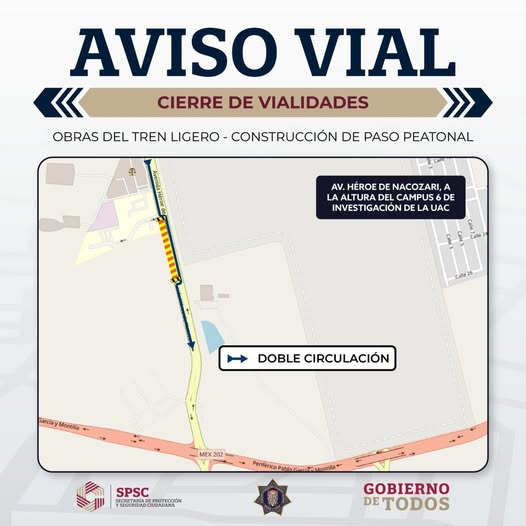 Autoridades exhortan a manejar con precaución por modificaciones en Autoridades exhortan a manejar con precaución por modificaciones en