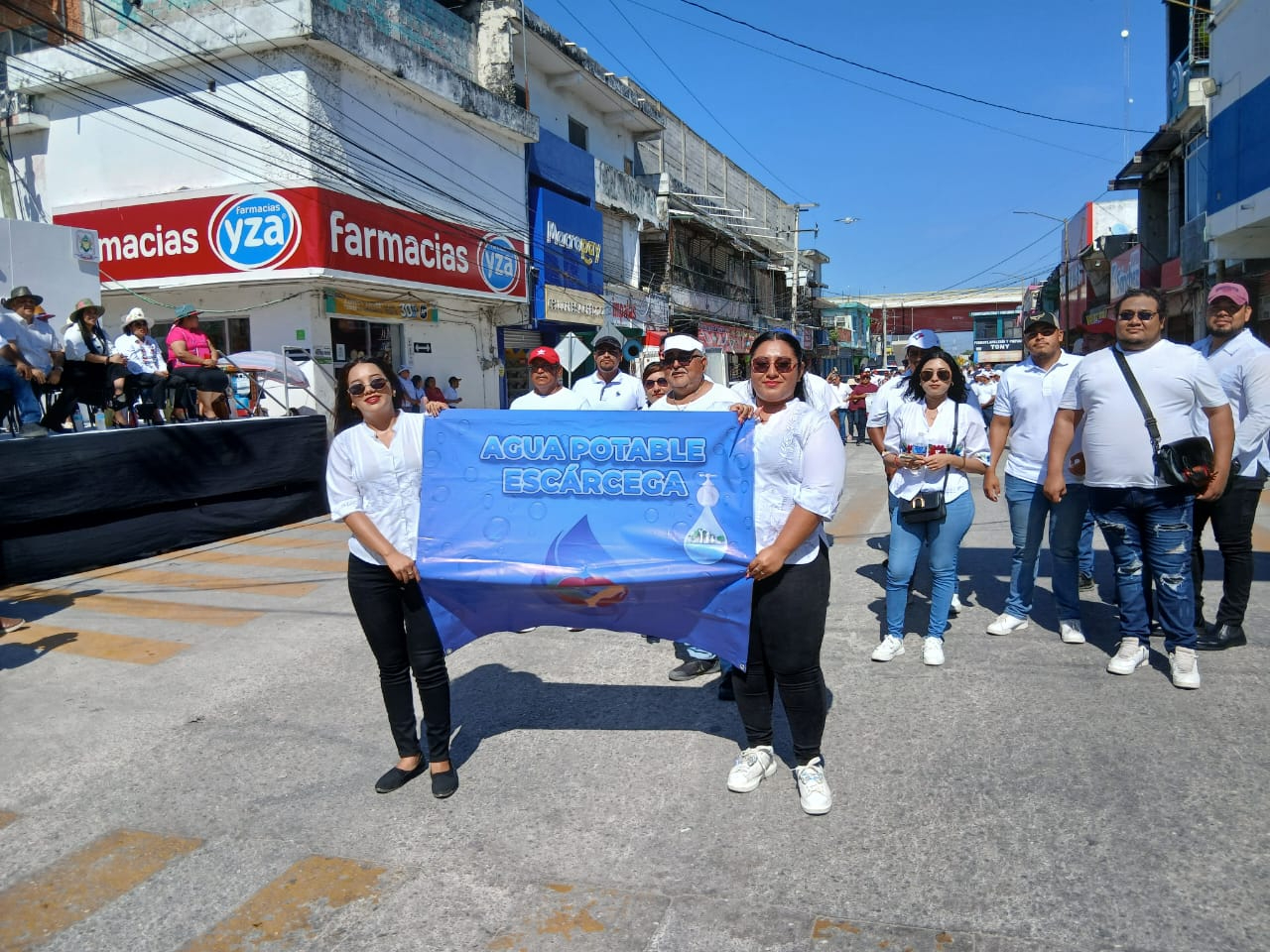 Diversas agrupaciones y sindicatos participaron en el desfile del Día del Trabajo en Campeche