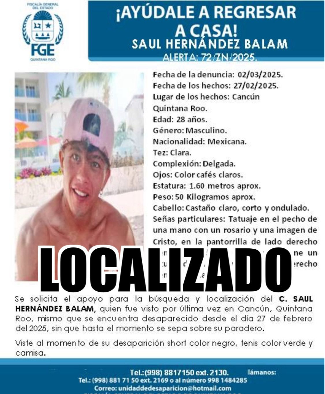 Identifican como Saúl Hernández el cuerpo encontrado en la SM 226 de Cancún