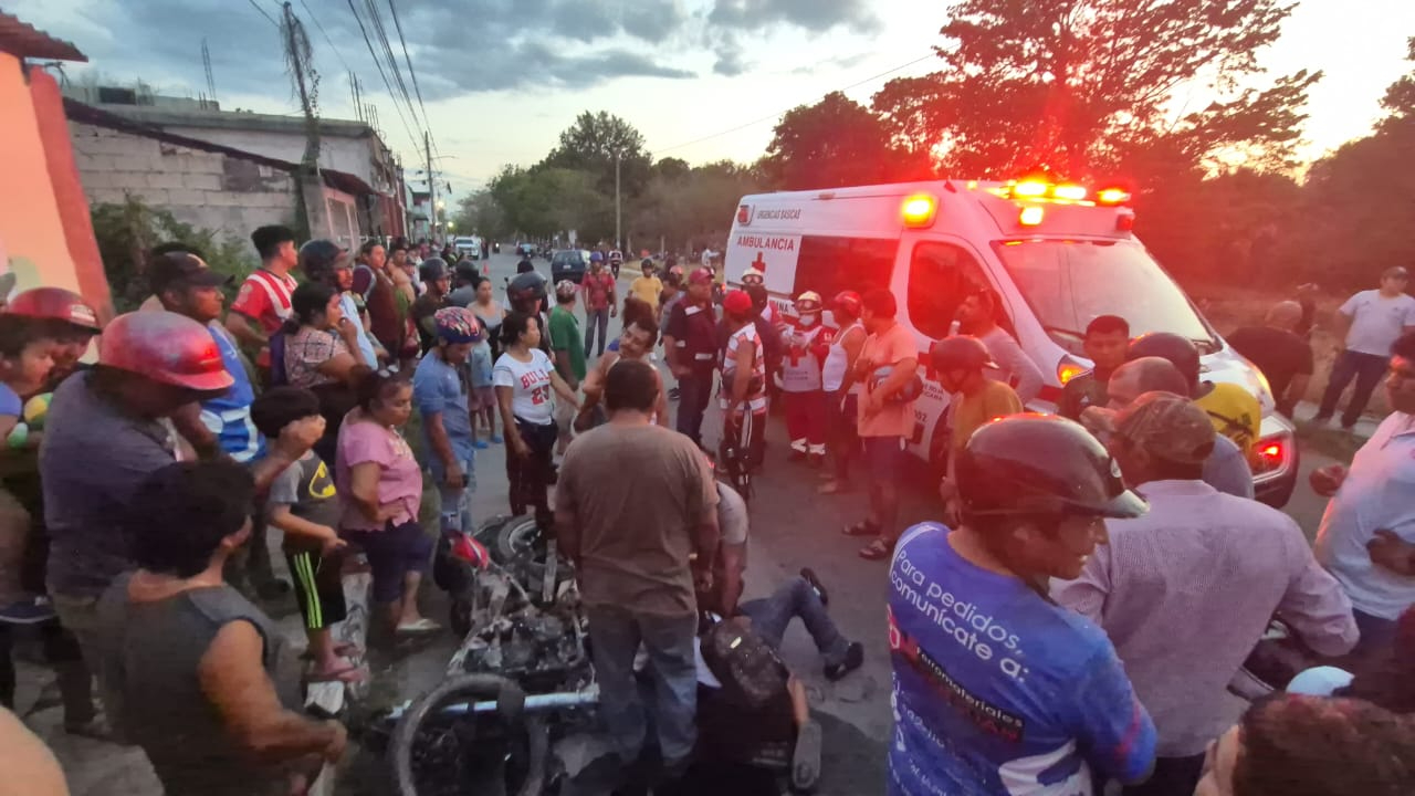 Atropellan a motociclista por la colonia El Cardenal de Champotón y termina con lesiones graves