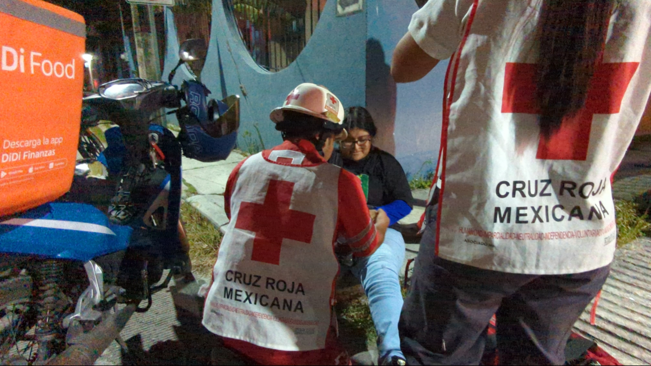 Paramédicos de la Cruz Roja la valoraron en el lugar Paramédicos de la Cruz Roja la valoraron en el lugar