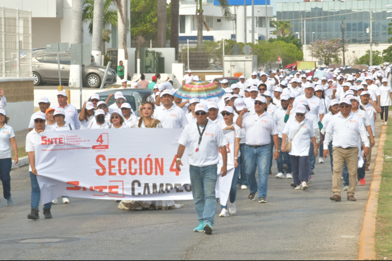 Sindicatos y organizaciones marchan en Campeche este Día del Trabajo   