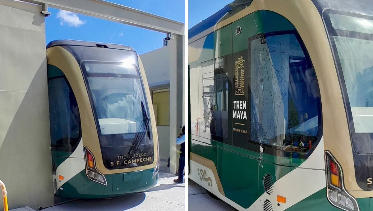 Tren Ligero de Campeche presenta primer daño antes de su inauguración en junio