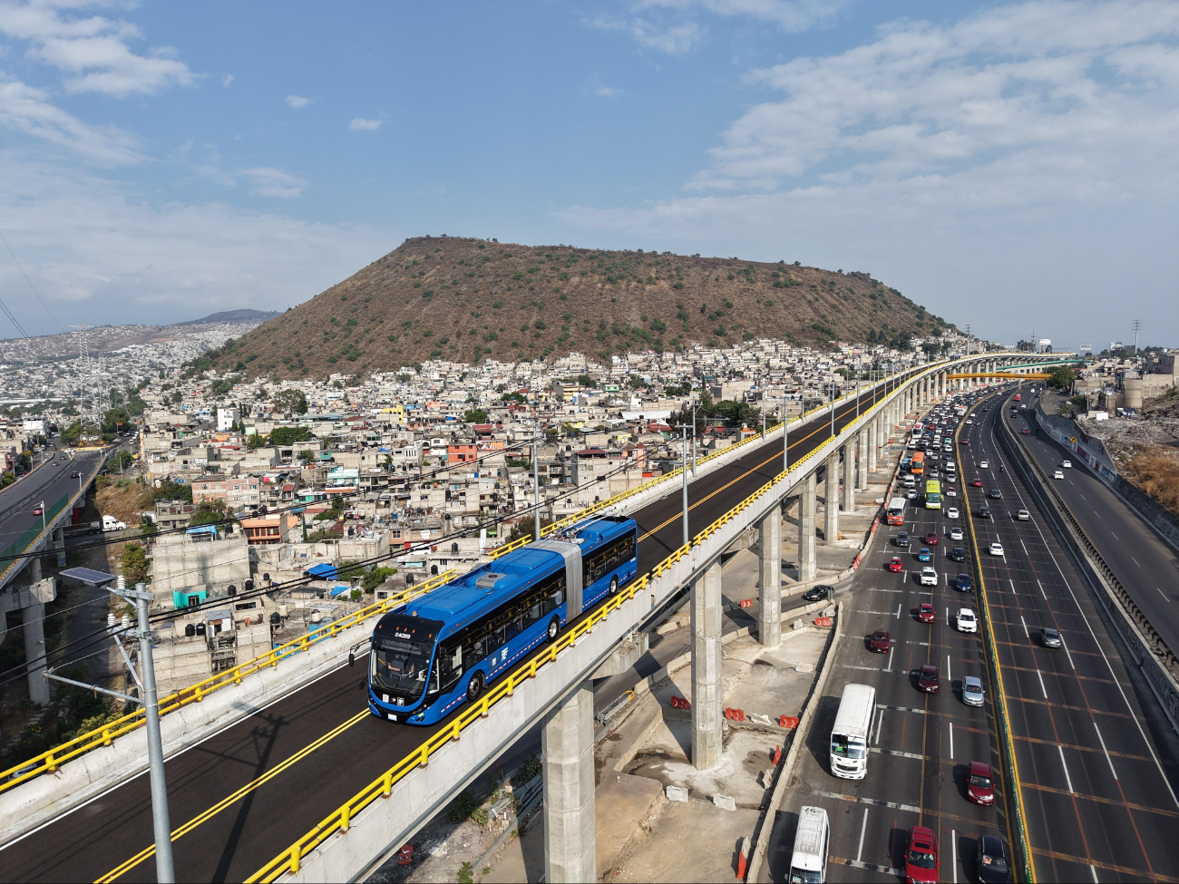 El trolebús recorrerá la ruta Chalco-Santa Marta, entre Edomex y CDMX El trolebús recorrerá la ruta Chalco-Santa Marta, entre Edomex y CDMX