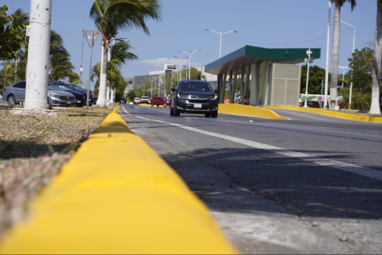 La Policía de Campeche se deslindó del balizamiento con franjas amarillas en el malecón.