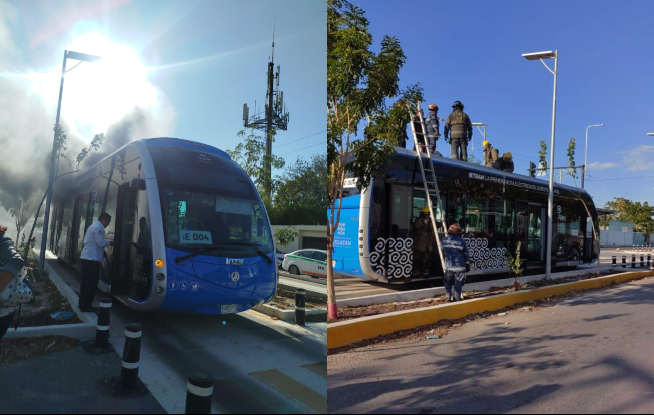 Así quedó la unidad luego de la avería en su batería; ya fue retirada de servicio.