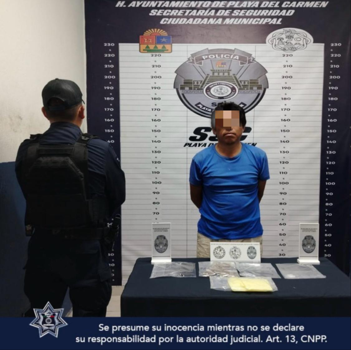 El sujeto detenido fue identificado como Santiago “N”. El sujeto detenido fue identificado como Santiago “N”.