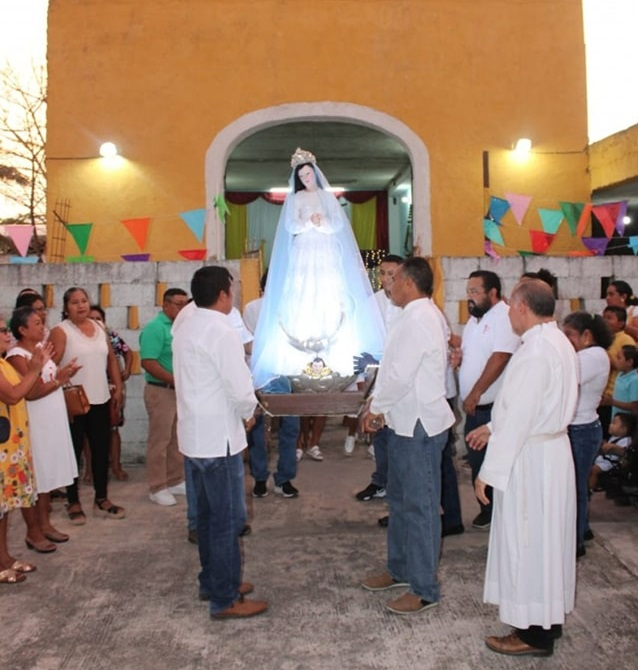 La efigie de la Concepción regresa a la comunidad después de ser llevada a restauración La efigie de la Concepción regresa a la comunidad después de ser llevada a restauración