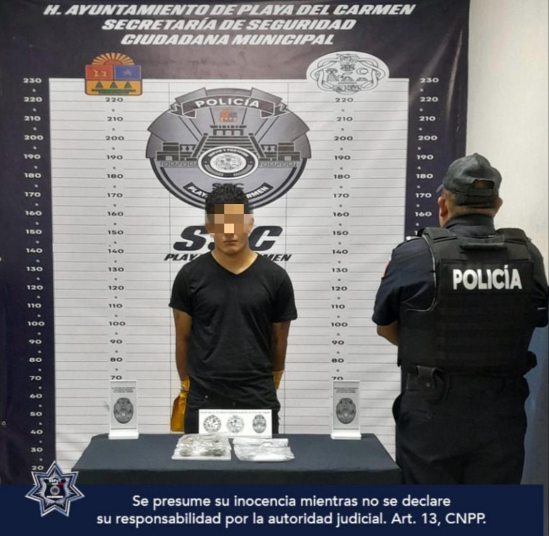 El sujeto detenido por autoridades de Playa del Carmen fue identificado como Kevin "N". El sujeto detenido por autoridades de Playa del Carmen fue identificado como Kevin "N".