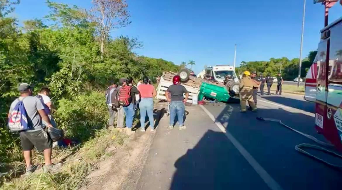 Afortunadamente no se reportaron fallecidos tras el accidente.