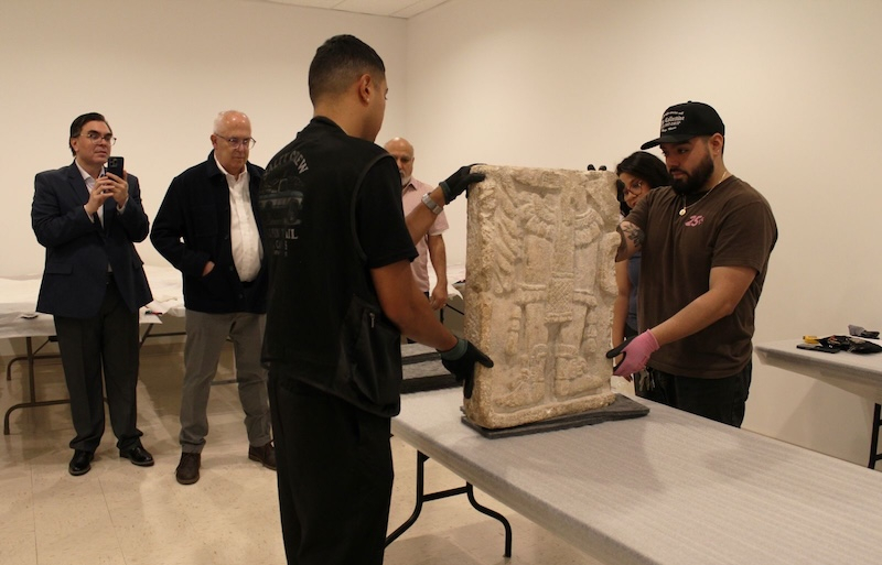 La pieza data del periodo Clásico maya (600-900 d.C.). La pieza data del periodo Clásico maya (600-900 d.C.).