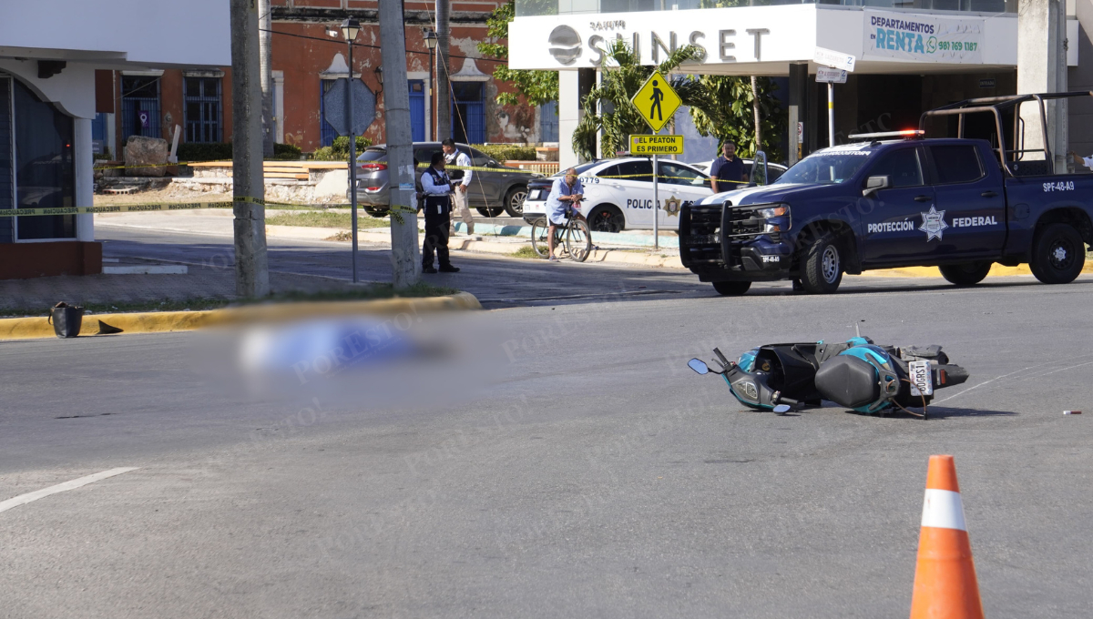 Motociclista pierde la vida tras brutal choque en Campeche; el responsable huyó   