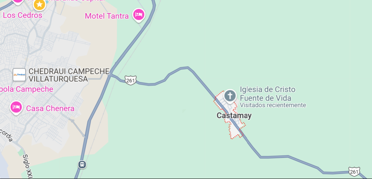Castamay es una comunidad ubicada a 13 kilómetros de la ciudad de Campeche, en la carretera a Hopelchén