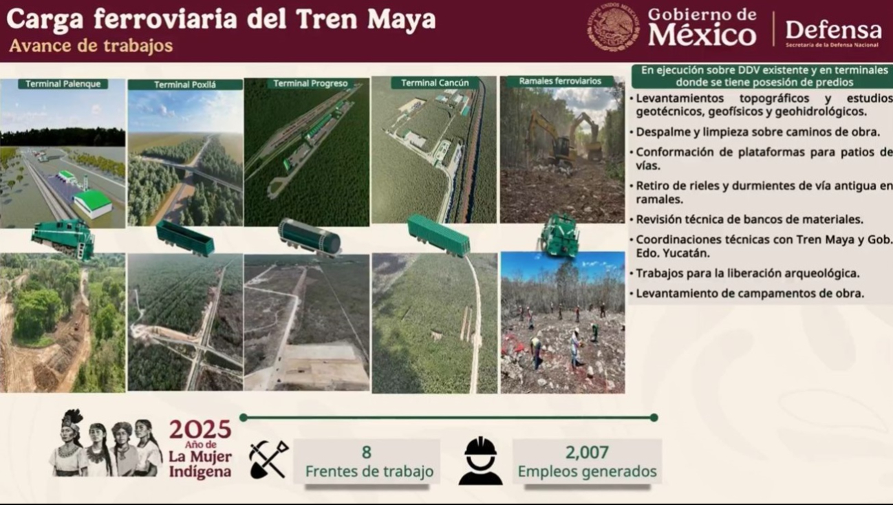 Habrá tres ramales de carga del Tren Maya en Yucatán Habrá tres ramales de carga del Tren Maya en Yucatán