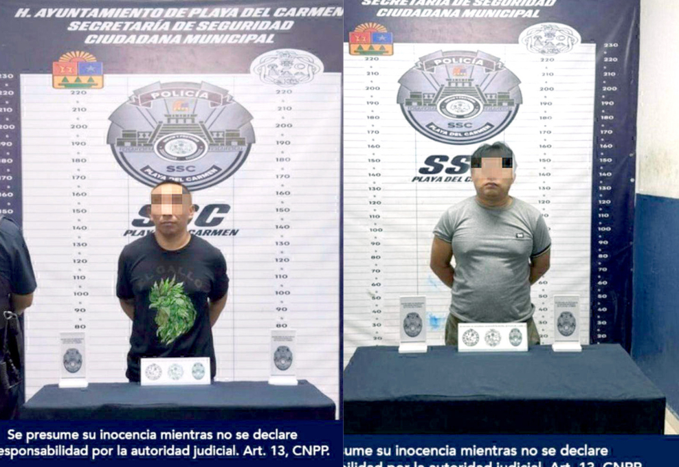 Por violencia familiar, detienen a dos hombres en Villas del Sol en Playa del Carmen