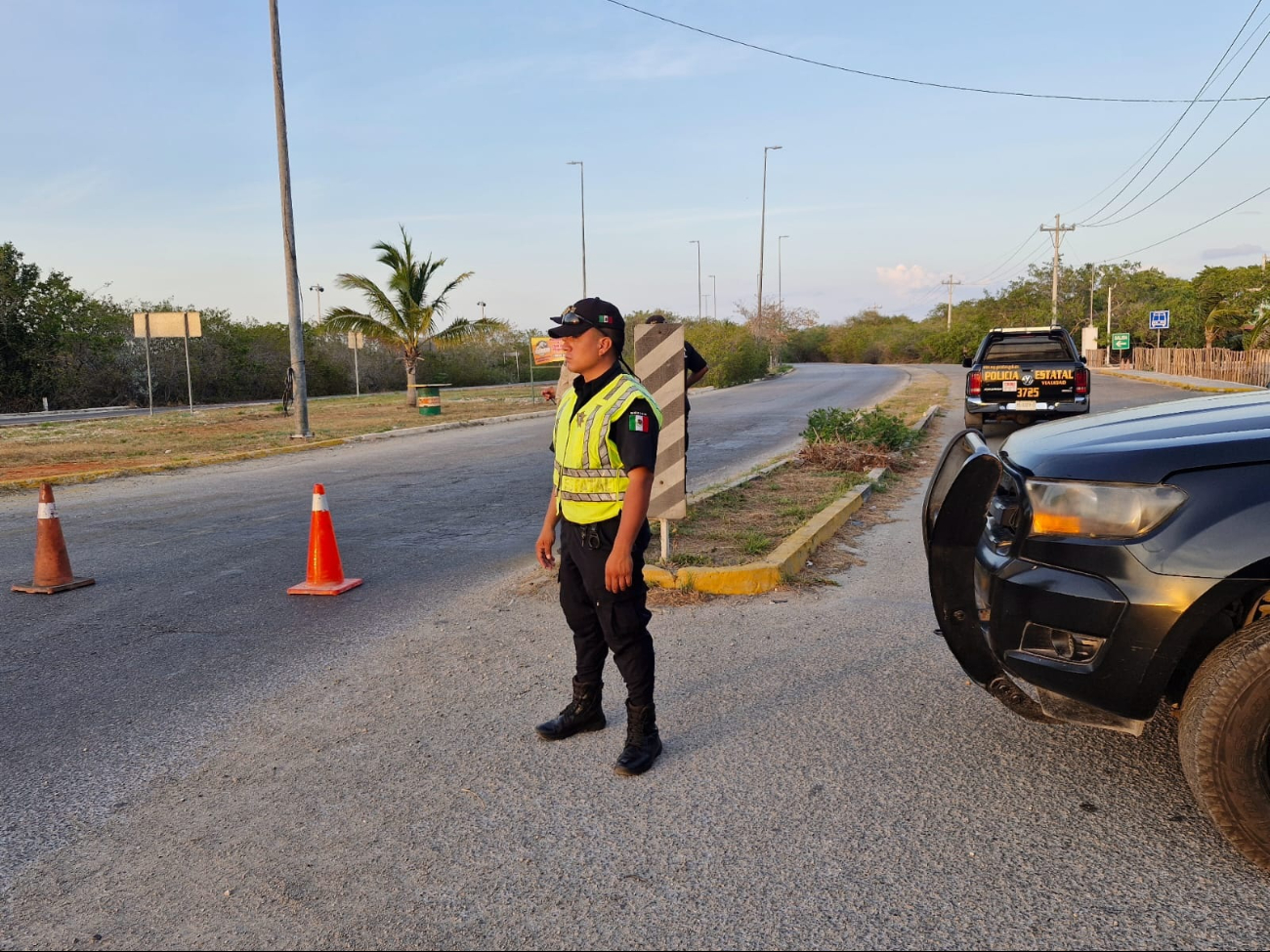 Agentes aseguraron el sitio del mortal percance.
