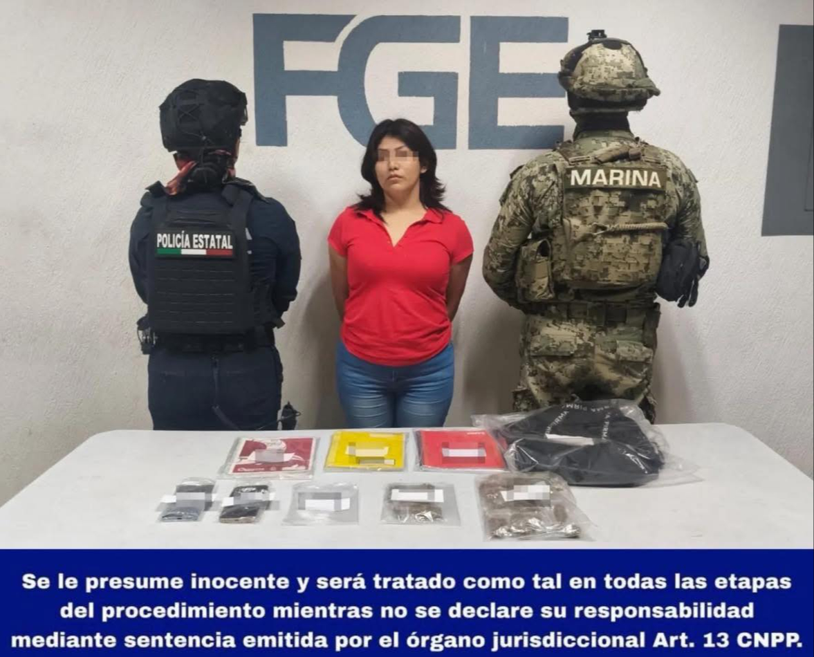 Con drogas, presunta integrante de grupo delictivo fue detenida en Playa del Carmen 