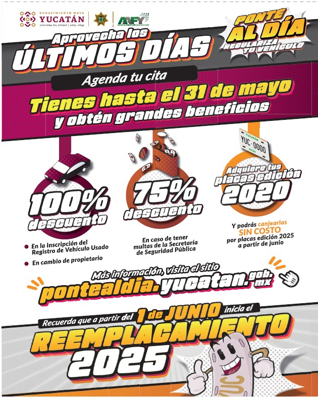 Regulariza tu auto con grandes descuentos hasta el 31 de mayo Regulariza tu auto con grandes descuentos hasta el 31 de mayo