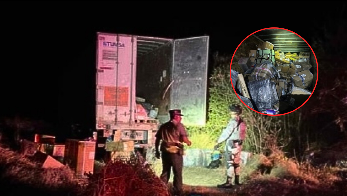 Guardia Nacional frustra robo de tráiler en la carretera Sabancuy-Isla Aguada 